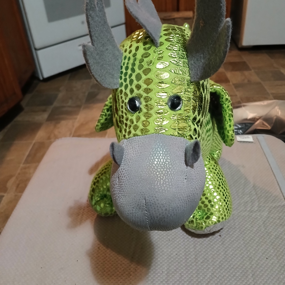 Green Sequin Dinosaur Plush Toy 24 In Long Hug Me Dragon P L U S H And Corduroy